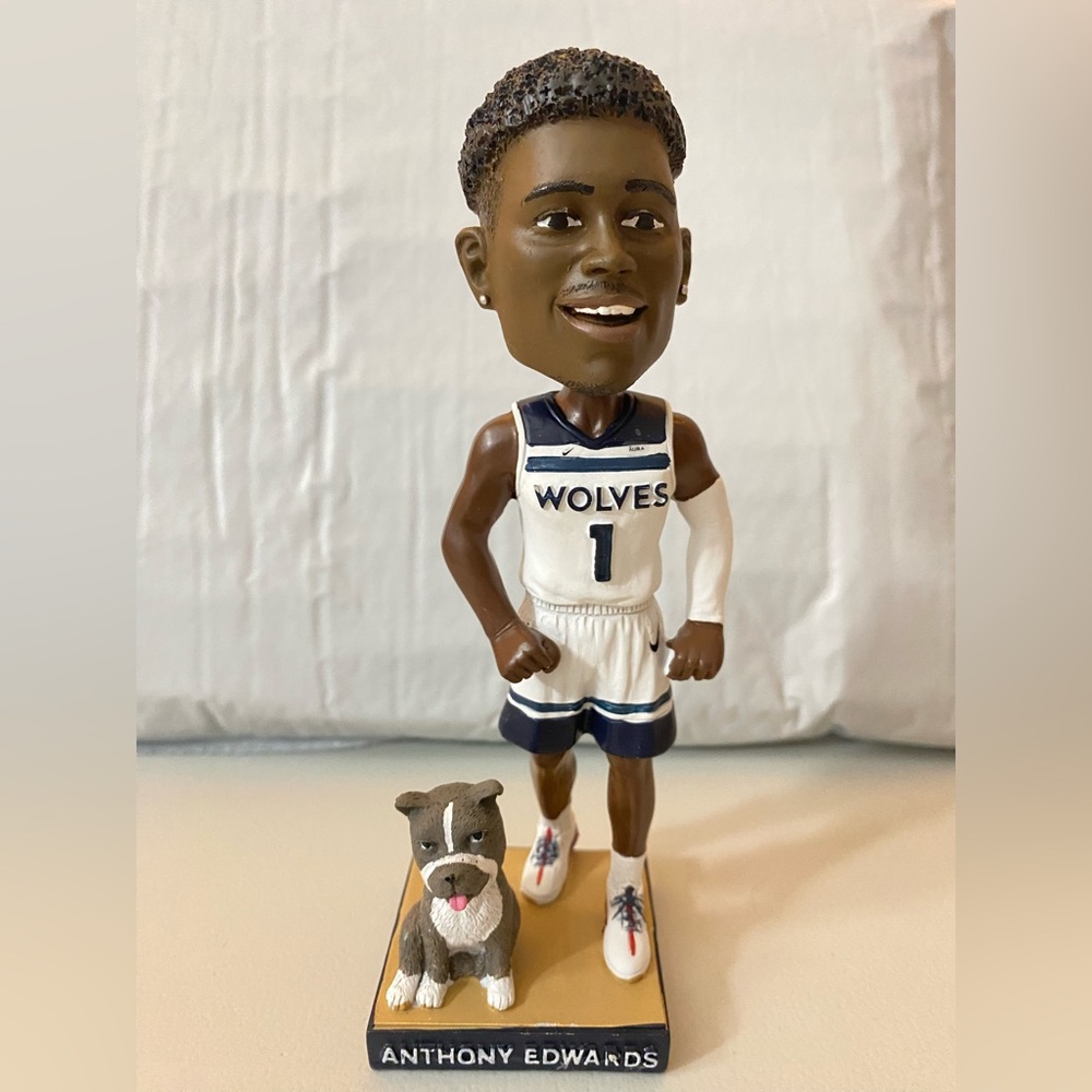 Anthony Edwards Bobblehead with Dog